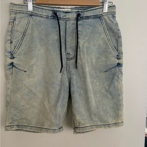 Zara Light Blue Jean Shorts with Drawstring